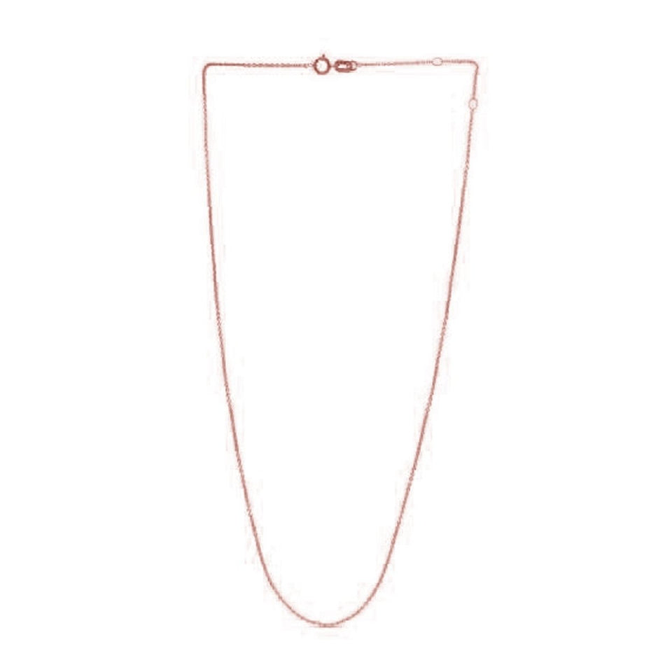 Adjustable Cable Chain in 14k Rose Gold (0.97 mm) - Necklaces - Custom Crafting Alliance, LLC