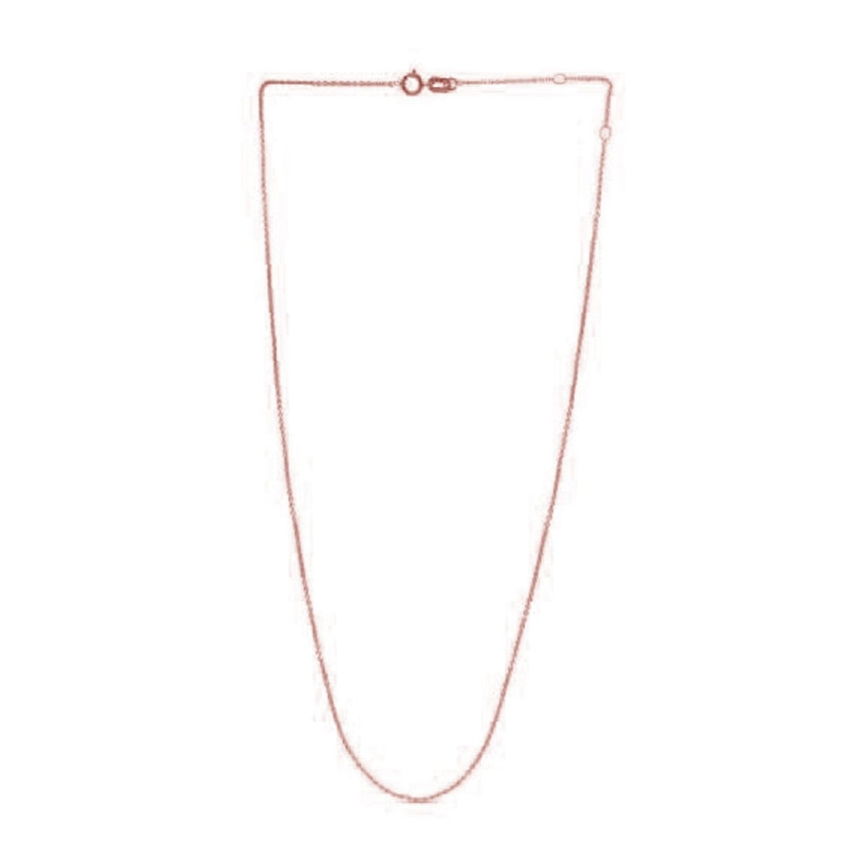 Adjustable Cable Chain in 14k Rose Gold (0.97 mm) - Necklaces - Custom Crafting Alliance, LLC