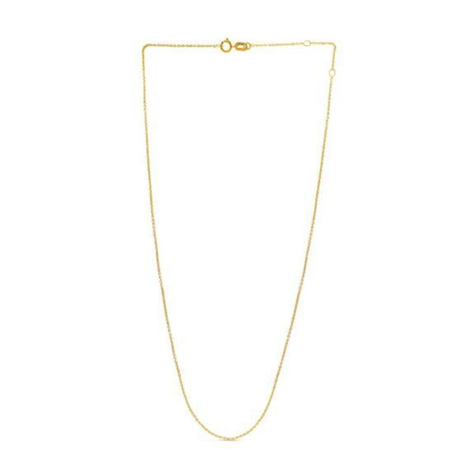 Adjustable Cable Chain in 14k Yellow Gold (0.97 mm) - Necklaces - Custom Crafting Alliance, LLC