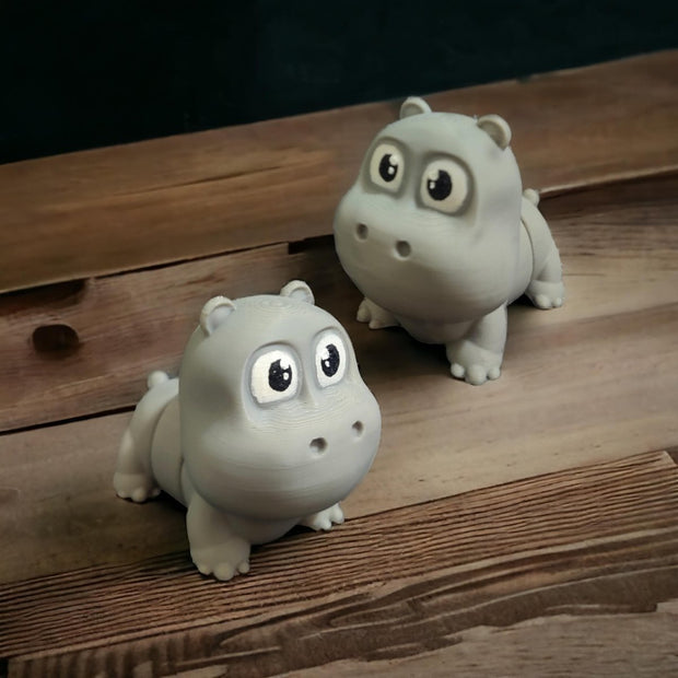 Adorable Flexi Hippo Toy – Fun & Flexible Playtime Companion - Figurines - Custom Crafting Alliance, LLC