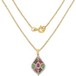 1.77 Carat Genuine Multi Stones .925 Sterling Silver Pendant