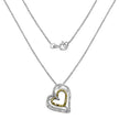 0.51 Carat Genuine White Diamond & Yellow Diamond .925 Sterling Silver Pendant