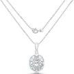 1.89 Carat Genuine Aquamarine and White Topaz .925 Sterling Silver Pendant