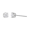 14K White Gold 3/4 Cttw Lab Grown Diamond 4-Prong Classic Stud Earrings (F-G Color, VS2-SI1 Clarity)