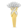 10K Yellow Gold Round And Baguette-Cut Diamond Ring (1/2 Cttw, H-I Color, I1-I2 Clarity) - Size 6