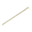 14K Yellow Gold 5.50 Cttw Round and Baguette Diamond Link Bracelet