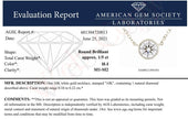AGS Certified 10K White Gold 1/5 Cttw Bezel Set Round Diamond Solitaire 16-18
