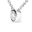 AGS Certified 10K White Gold 1/5 Cttw Bezel Set Round Diamond Solitaire 16-18