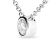 AGS Certified 10K White Gold 1/5 Cttw Bezel Set Round Diamond Solitaire 16-18