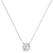 AGS Certified 10K White Gold 1/5 Cttw Bezel Set Round Diamond Solitaire 16-18