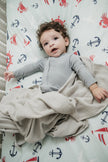 Ahoy Little One Crib Sheet - Crib Sheet - Custom Crafting Alliance, LLC