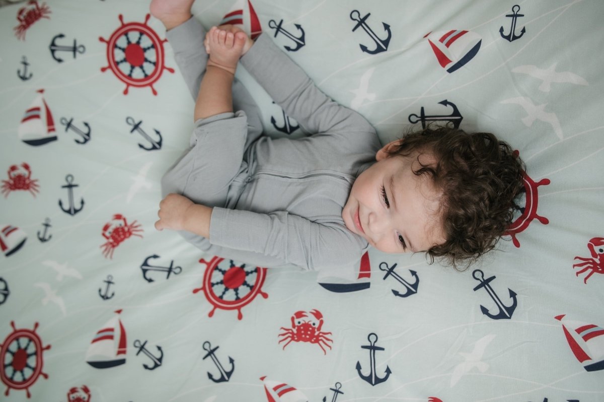 Ahoy Little One Crib Sheet - Crib Sheet - Custom Crafting Alliance, LLC
