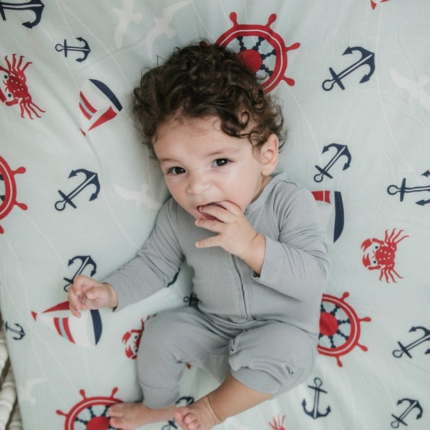 Ahoy Little One Crib Sheet - Crib Sheet - Custom Crafting Alliance, LLC
