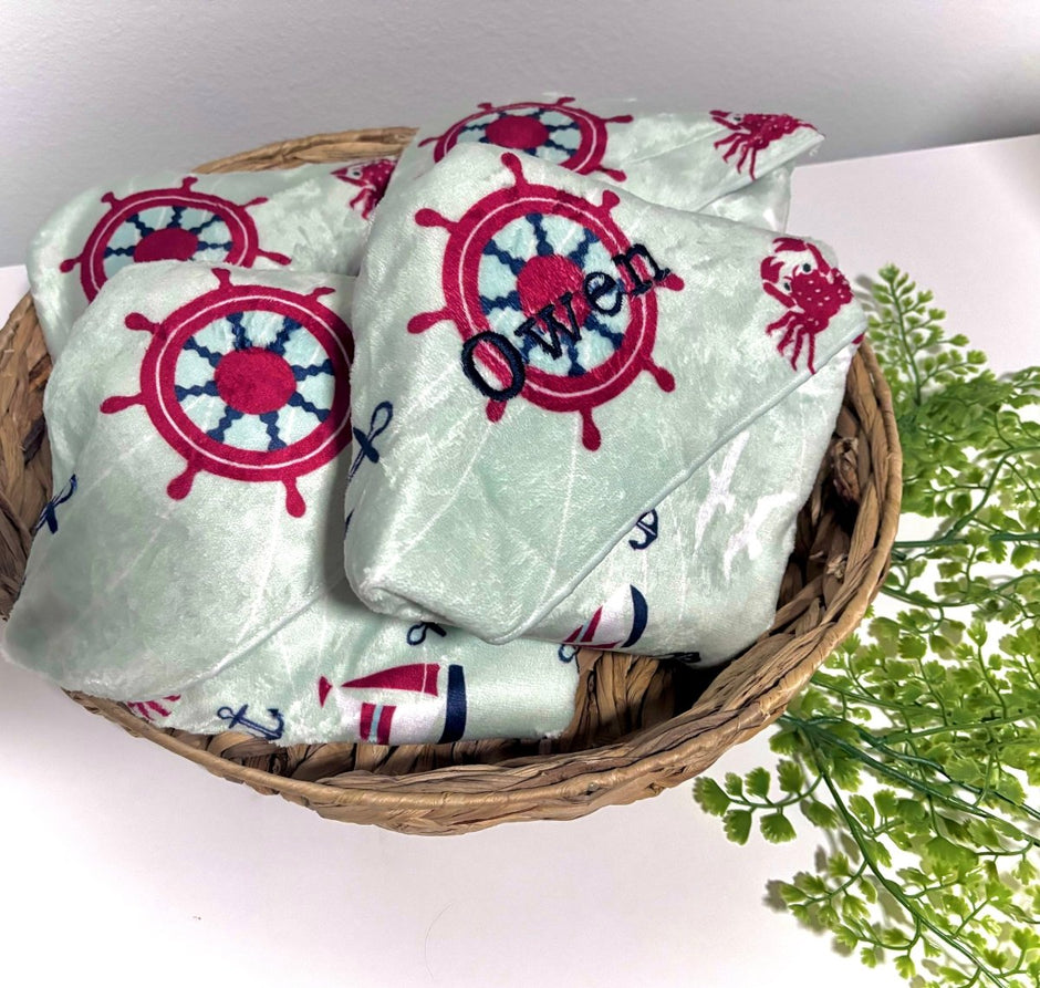 Ahoy Little One Hooded Baby Towel - Hooded Towels - Custom Crafting Alliance, LLC
