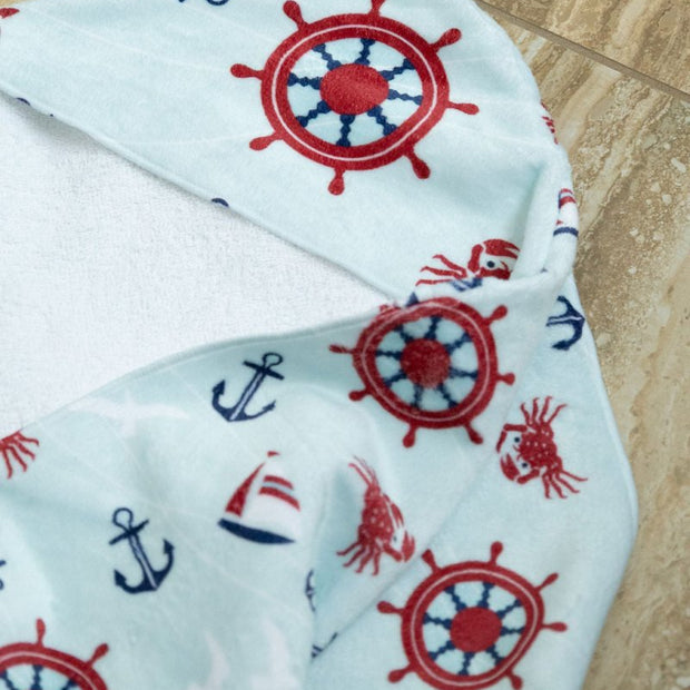 Ahoy Little One Hooded Baby Towel - Hooded Towels - Custom Crafting Alliance, LLC
