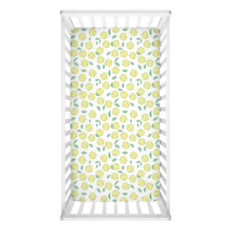 Apple of My Eye Crib Sheet - Crib Sheet - Custom Crafting Alliance, LLC
