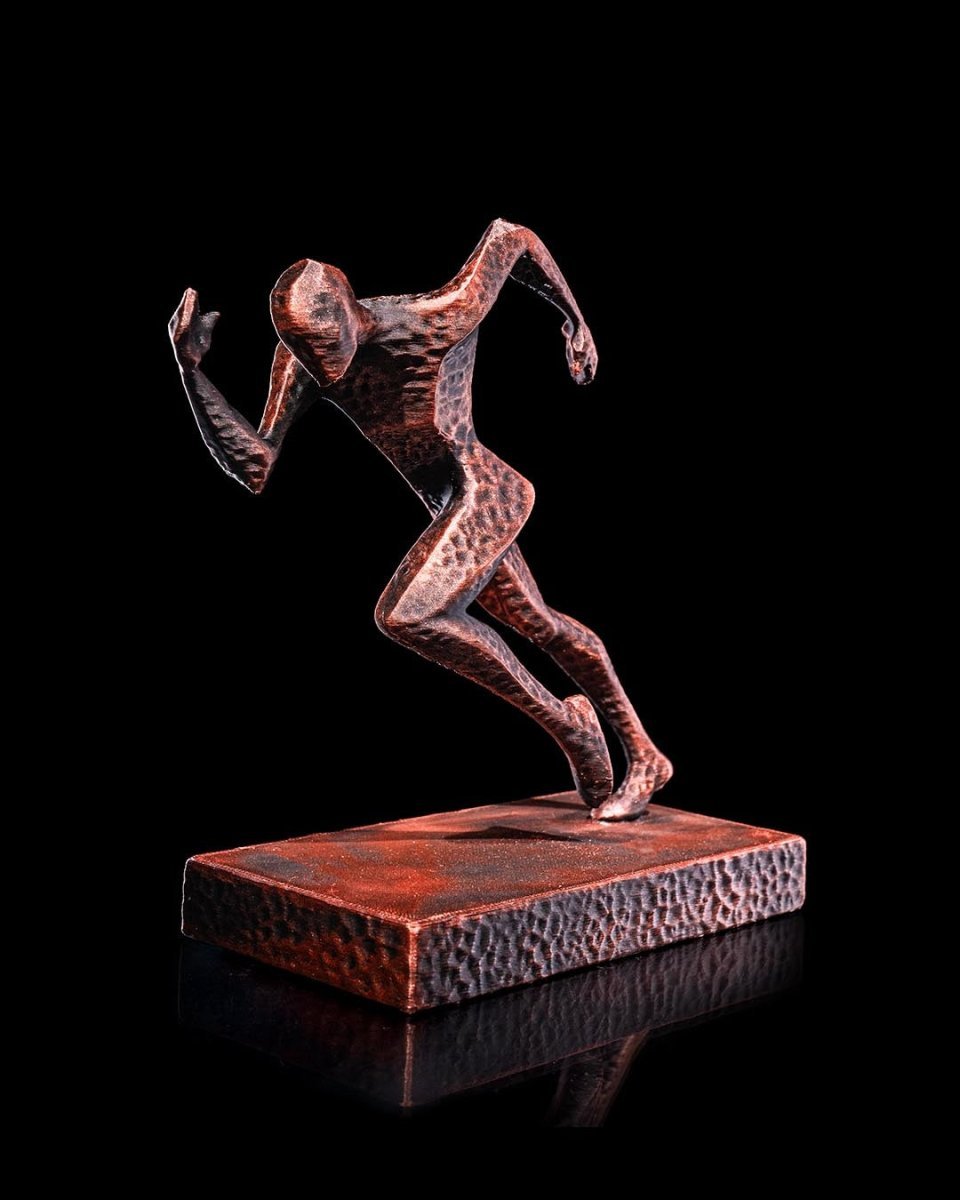 Athletic Motion Sculpture, 3D Printed Sports Art Decor, Modern Athlete Figure for Home Gym or Office, Unique Sports Gift - Artwork - Custom Crafting Alliance, LLC