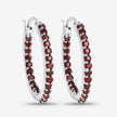 1.92 Carat Genuine Garnet .925 Sterling Silver Earrings