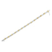 Two-Tone 10K Yellow Gold over .925 Sterling Silver 1.0 Cttw Diamond Channel Set Tapered & X-Link 7