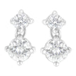 14K White Gold 1 cttw Double Diamond Stud Earrings (H-I Clarity, SI2-I1 Color)
