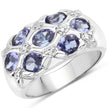 2.31 Carat Genuine Tanzanite .925 Sterling Silver Ring