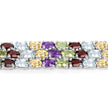 23.74 Carat Genuine Multi Stones .925 Sterling Silver Bracelet