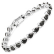 14.82 Carat Genuine Black Spinel 925 Sterling Silver Bracelet