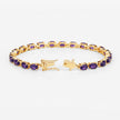 7.98 Carat Genuine Amethyst .925 Sterling Silver Bracelet