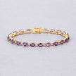 7.98 Carat Genuine Amethyst .925 Sterling Silver Bracelet