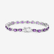 7.98 Carat Genuine Amethyst .925 Sterling Silver Bracelet