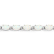 3.50 Carat Genuine Created Opal .925 Sterling Silver Bracelet