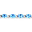 10.71 Carat Genuine Swiss Blue Topaz .925 Sterling Silver Bracelet