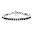 8.36 Carat Genuine Blue Sapphire .925 Sterling Silver Bracelet