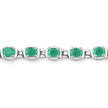 3.78 Carat Genuine Emerald .925 Sterling Silver Bracelet