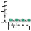 3.78 Carat Genuine Emerald .925 Sterling Silver Bracelet