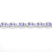 4.59 Carat Genuine Tanzanite .925 Sterling Silver Bracelet
