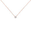 10K Rose Gold 1/2 Carat Round Brilliant-Cut Diamond Modern Bezel-Set Solitaire 16