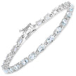 8.80 Carat Genuine Aquamarine .925 Sterling Silver Bracelet