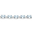 8.80 Carat Genuine Aquamarine .925 Sterling Silver Bracelet
