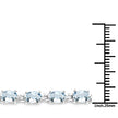 8.80 Carat Genuine Aquamarine .925 Sterling Silver Bracelet