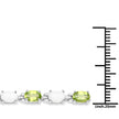 7.92 Carat Genuine Peridot and Opal .925 Sterling Silver Bracelet