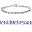 9.68 Carat Genuine Tanzanite .925 Sterling Silver Bracelet