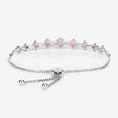 5.50 Carat Genuine Pink Opal and White Topaz .925 Sterling Silver Bracelet