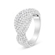 18K White Gold Cluster 2 1/4 Cttw Diamond Fashion Ring (F-G Color, VS1-VS2 Clarity) - Ring Size 7