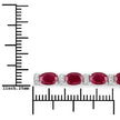 11.67 Carat Genuine Ruby and White Diamond 14K White Gold Bracelet