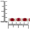 11.67 Carat Genuine Ruby and White Diamond 14K Yellow Gold Bracelet