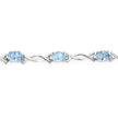 5.10 Carat Genuine Blue Topaz .925 Sterling Silver Bracelet