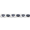 7.41 Carat Genuine Black Sapphire .925 Sterling Silver Bracelet