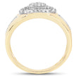 14K Yellow Gold Plated 0.29 Carat Genuine White Diamond .925 Sterling Silver Ring