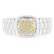 0.25 Carat Genuine Yellow Diamond .925 Sterling Silver Ring